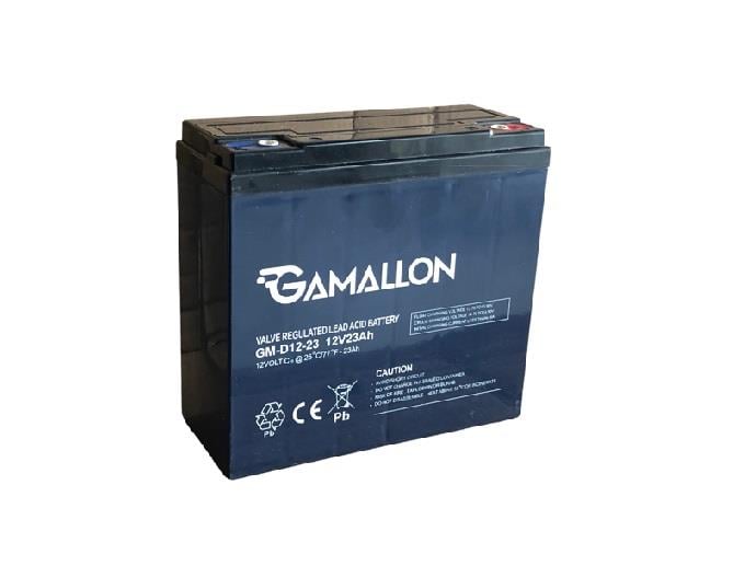 GAMALLON 12V 23 AH ELEKTRİKLİ BİSİKLET AKÜSÜ DEEP CYCLE (UZUN ÖMÜRLÜ) (181*77*170) (6.60 KG)