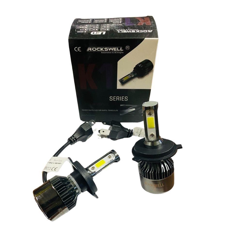 12V H4 COB LED XENON FAR AMPUL SETİ 6000K 8000 LÜMEN