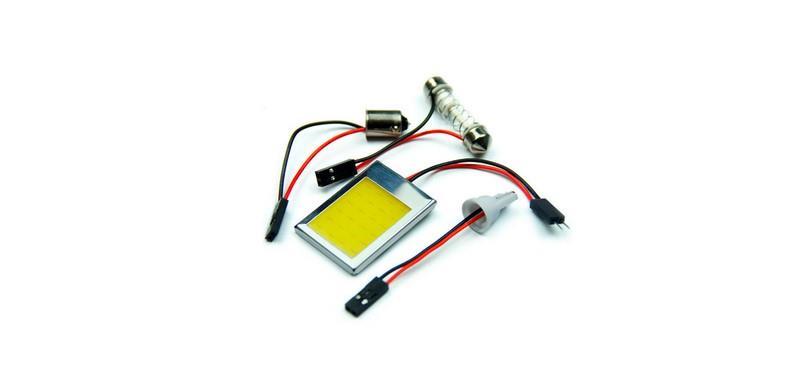 JSV 12V COB LED BEYAZ 8500K (T10 DİPSİZ/SOFİT) UNIVERSAL (22 X 42) METAL ÇERÇEVELİ