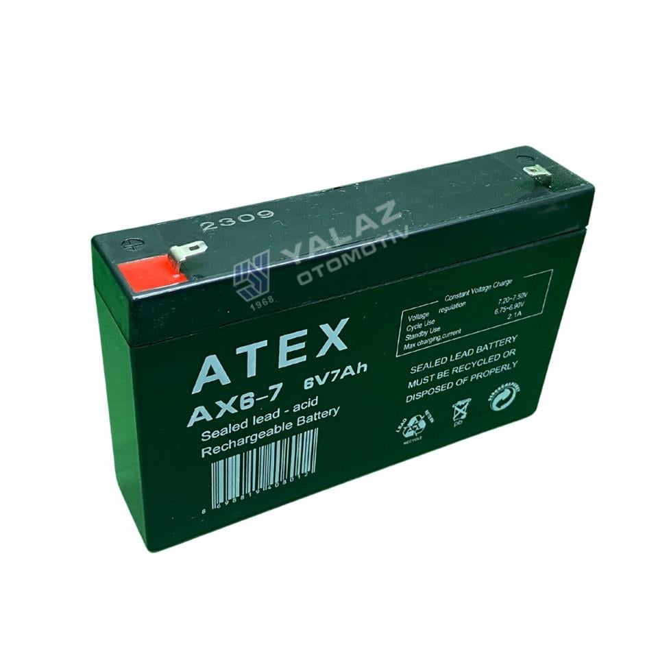 ATEX 6V 7 AH AKÜ KURU TİP (150*34*100)