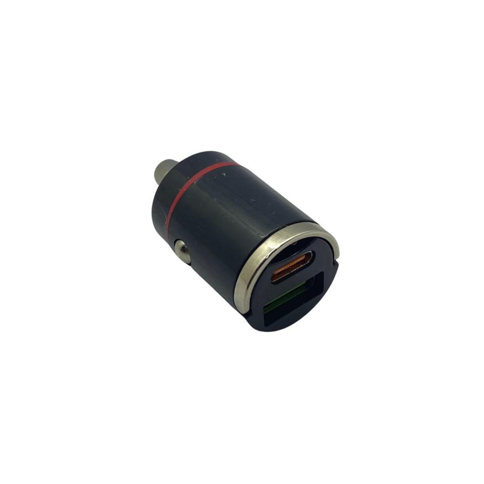 12V-24V TELEFON ŞARJ CİHAZI 2.5 A/6.0 A (ÇAKMAK GİRİŞLİ) (USB+TYPE-C) 