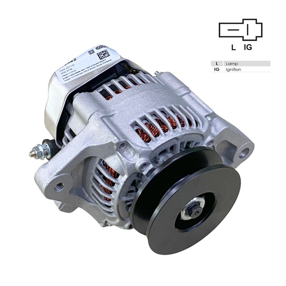 12V ALTERNATÖR DİNAMO NIPPON DENSO TİPİ 60 A (2 FİŞ) (IG-L) DAIHATSU HIJET-JOHNDEERE-FORKLİFT