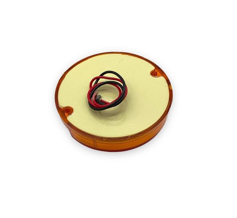 12V-24V SİNYAL LAMBASI SARI (17 LEDLİ) (YUVARLAK 95 MM)