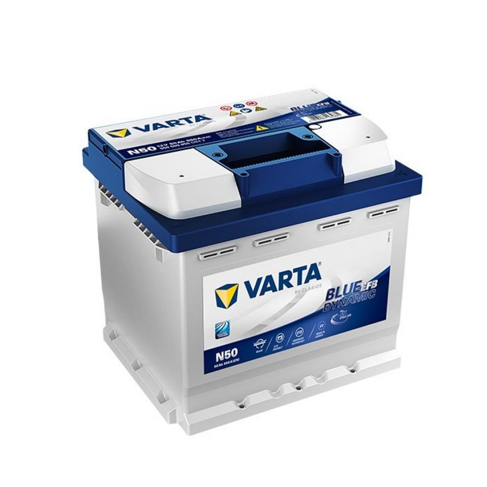 VARTA 12V 50 AH AKÜ EFB BLUE DYNAMIC CCA 550 A (EN) (START-STOP) (207*175*190)