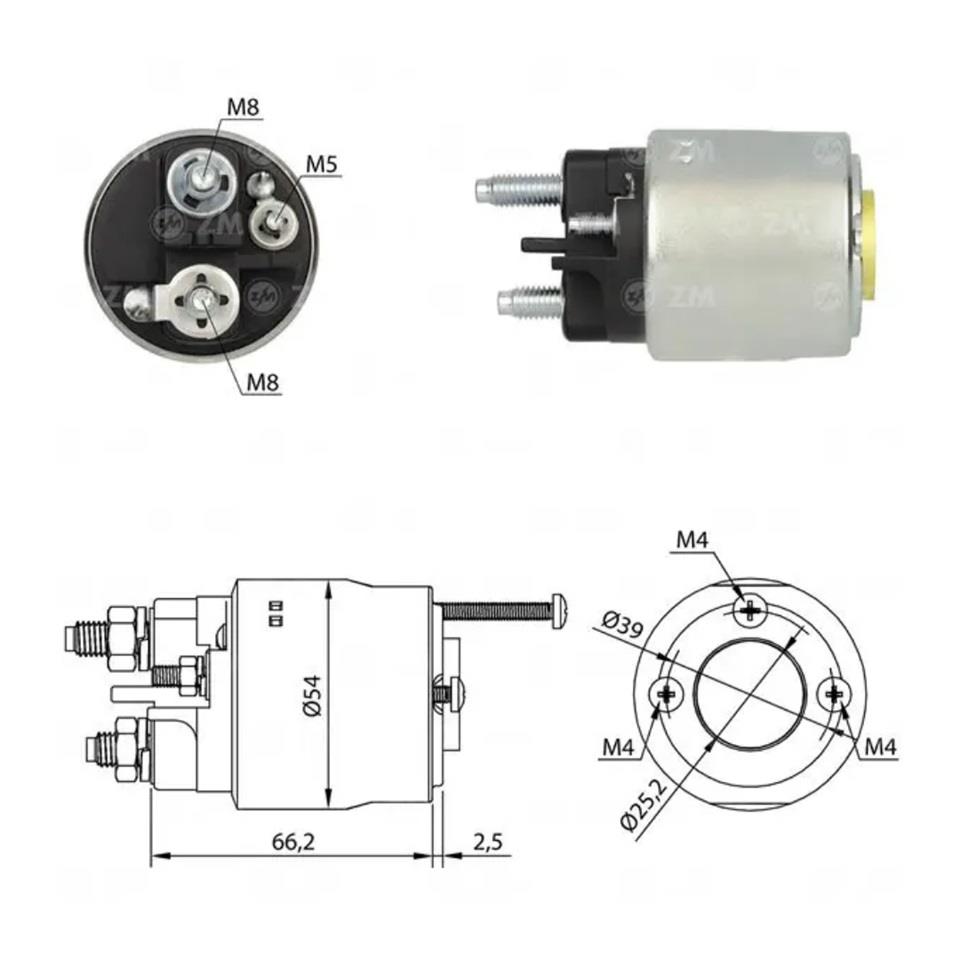 ZM 12V MARŞ OTOMATİĞİ (2/3 DELİK) M5 SAĞ
