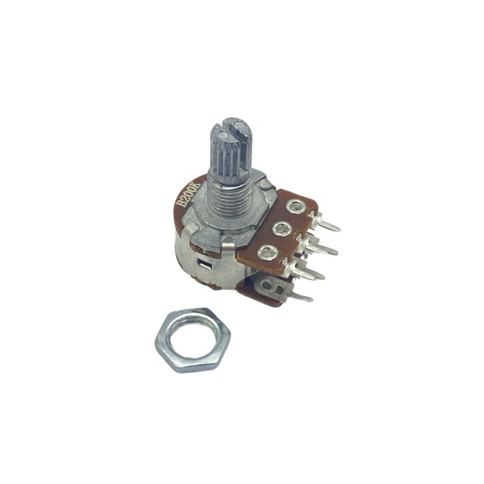 POTANSİYOMETRE MONO B200K (220 Ohm) (6 UÇLU)