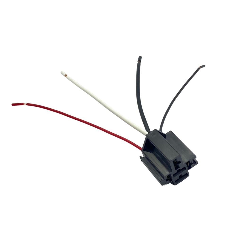 RÖLE SOKETİ (RÖLE YUVASI) (4 UÇLU/5 UÇLU 80 A) (2 UÇ KÜÇÜK / 3 UC BÜYÜK) (6.3 MM / 9.5 MM) (KABLOLU)