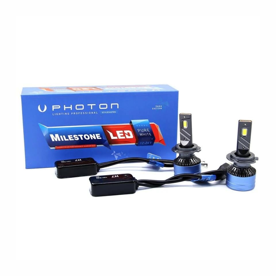 PHOTON 12V-24V H7 CSP LED XENON FAR AMPUL SETİ SEGA 6000K 12000 LÜMEN CANBUS