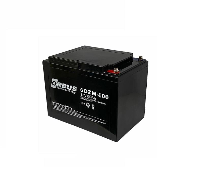 ORBUS 12V 100 AH ELEKTRİKLİ BİSİKLET AKÜSÜ DEEP CYCLE (224*150*178) (16.7 KG)