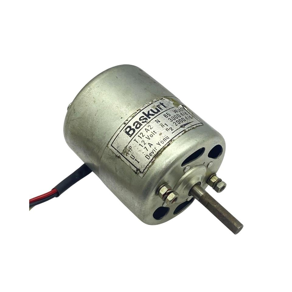 BAŞKURT 12V KALORİFER MOTORU ÇİFT DEVRE (SAĞ DÖNÜŞ) (65W/2000-3000 DEVİR/7A)