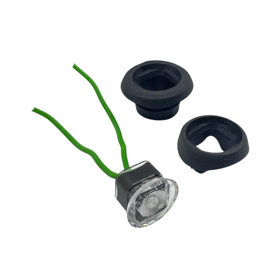 FRISTOM 12V-24V GÖZ-AYNA ALTI-GÜNDÜZ SÜRÜŞ LAMBASI LED YEŞİL (ÇAP:20 MM) E9