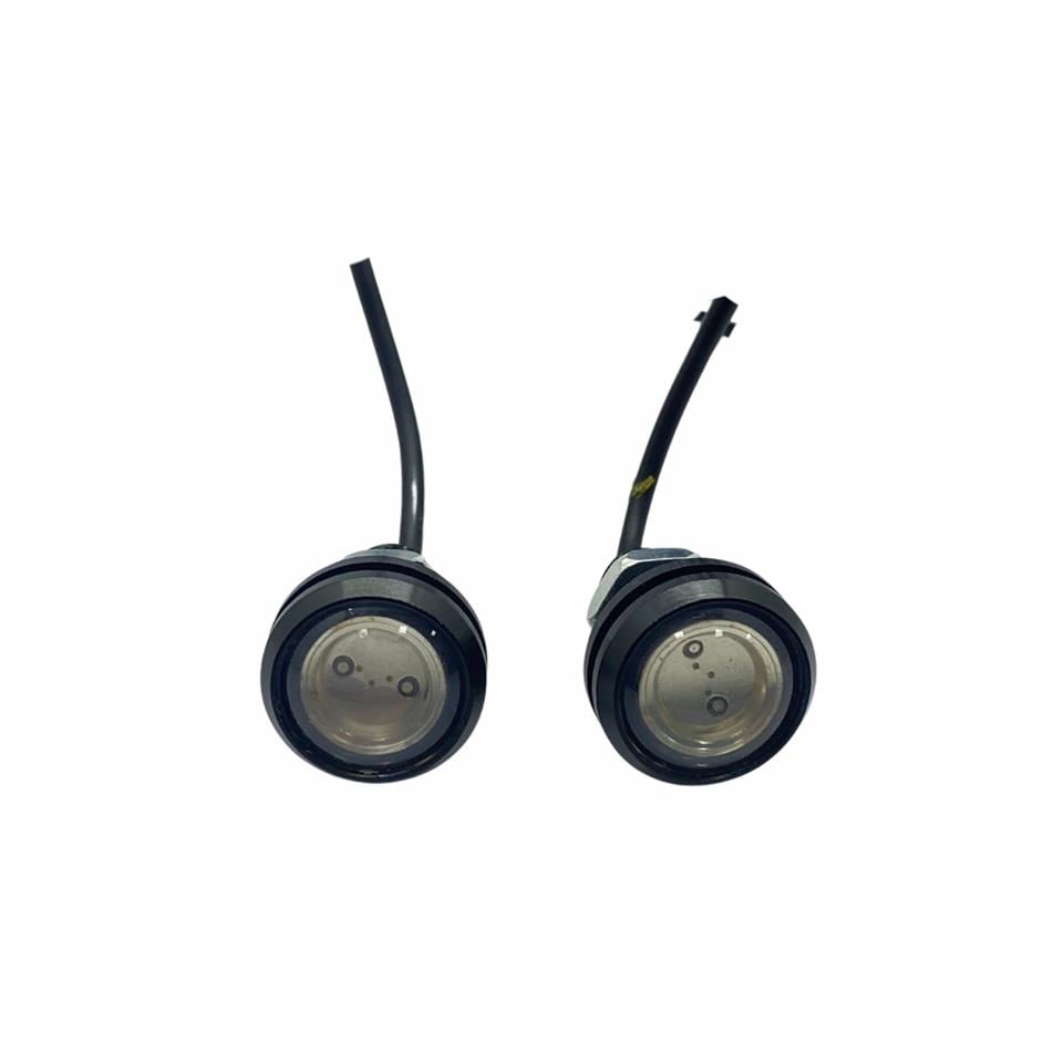 12V GÜNDÜZ SÜRÜŞ-AYNA ALTI LED KIRMIZI (MERCEKLİ) (9/22 MM) (2 AD)