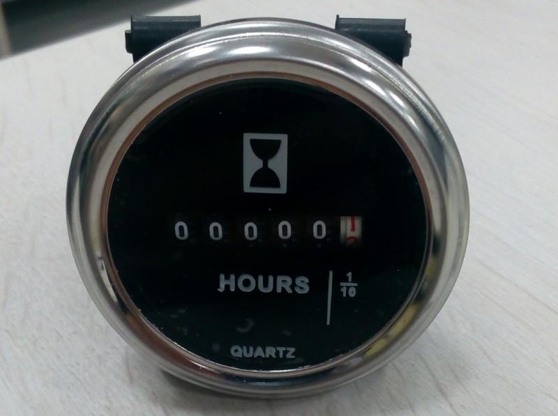 6V-80V MOTOR ÇALIŞMA SAATİ 52 MM SİYAH