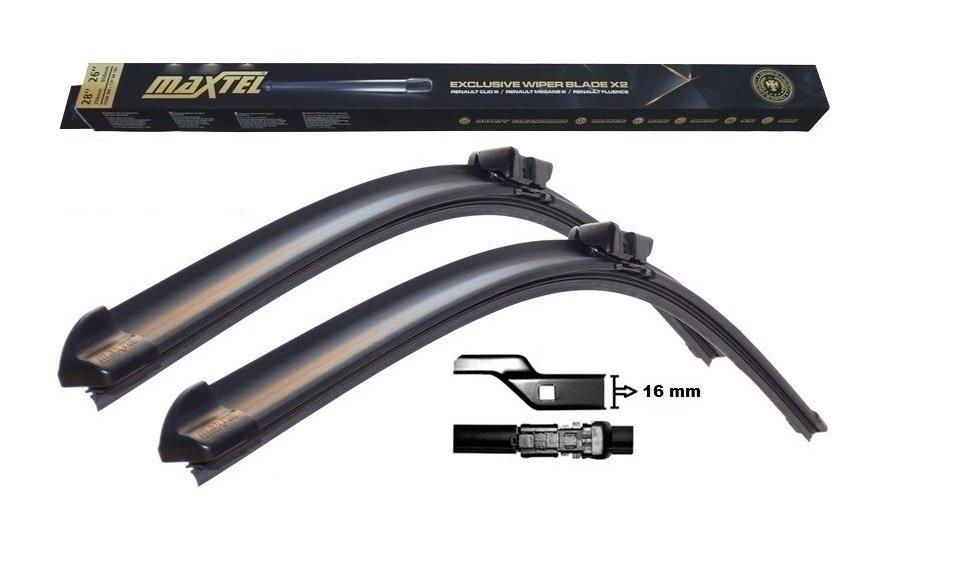 MAXTEL SİLECEK SÜPÜRGESİ 650/400 MM AEROTWIN BMW-CITROEN C3-HYUNDAI TUCSON-OPEL-SEAT LEON