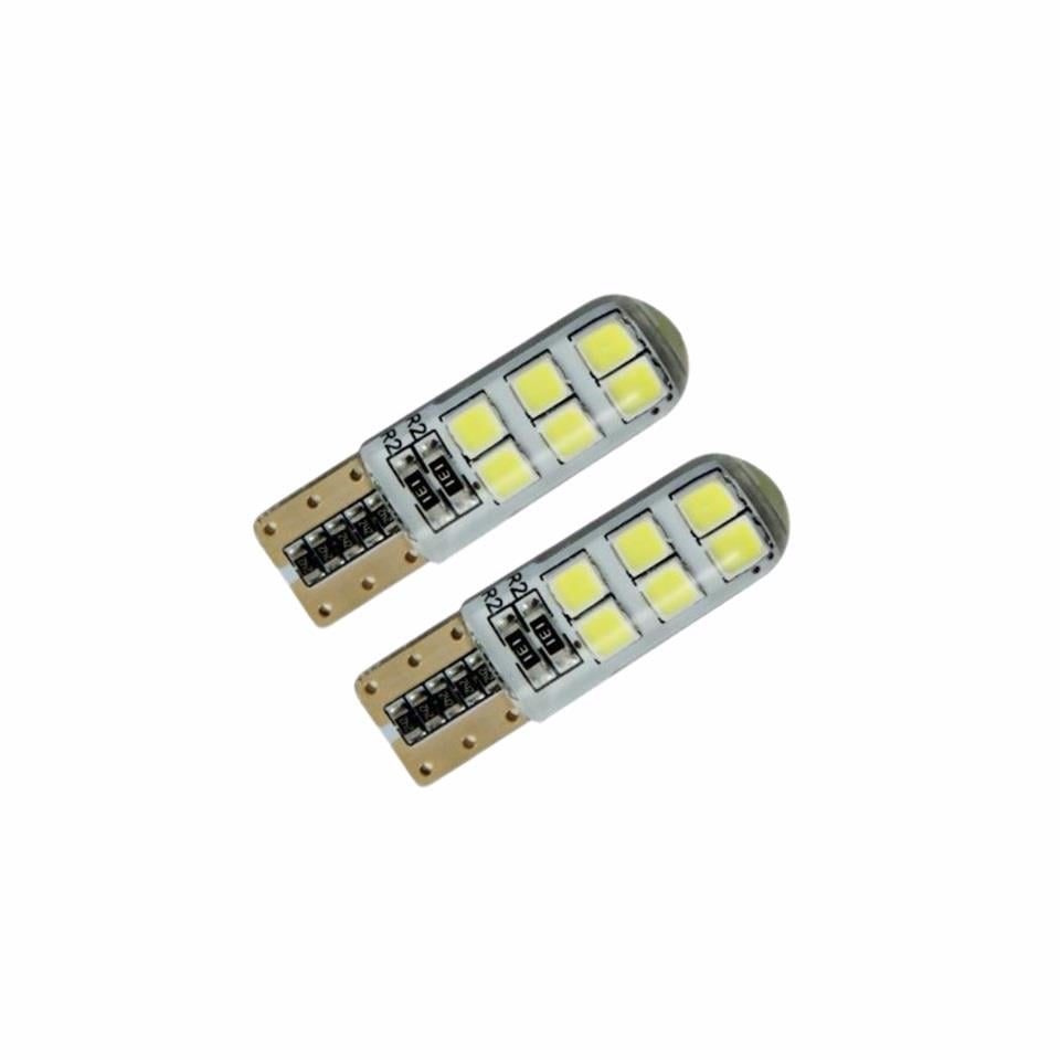 12V DİPSİZ AMPUL COB LED T10 BEYAZ (2 AD)