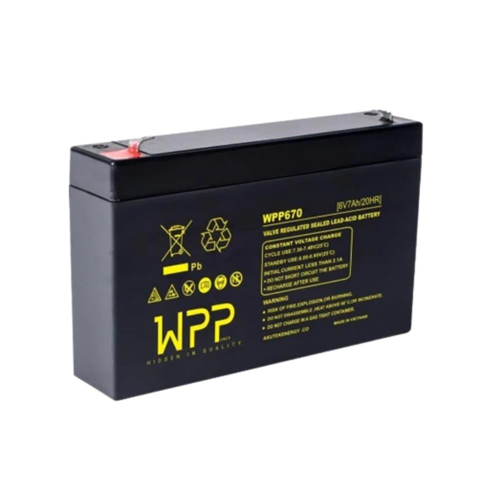 WWP 6V 7 AH AKÜ KURU TİP (150*34*100)