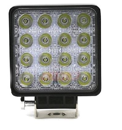 12V-36V ÇALIŞMA LAMBASI (16 X 3W POWER LEDLİ) KARE (107*107)