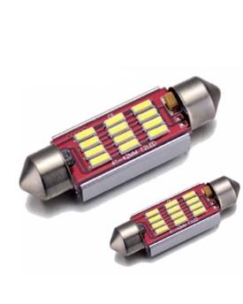 12V SOFİT AMPUL 12 LEDLİ BEYAZ CB (39 MM) (2 AD)