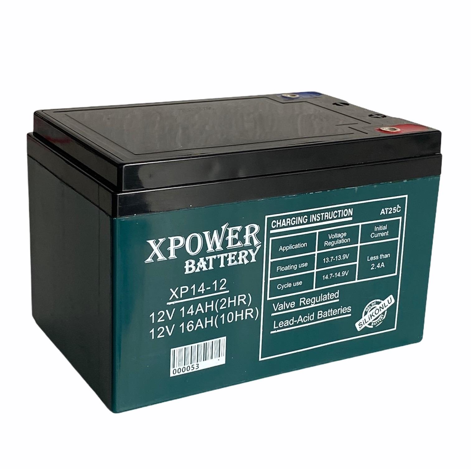 XPOWER 12V 14 AH ELEKTRİKLİ BİSİKLET AKÜSÜ DEEP CYCLE (150*97*95) (4.3 KG)