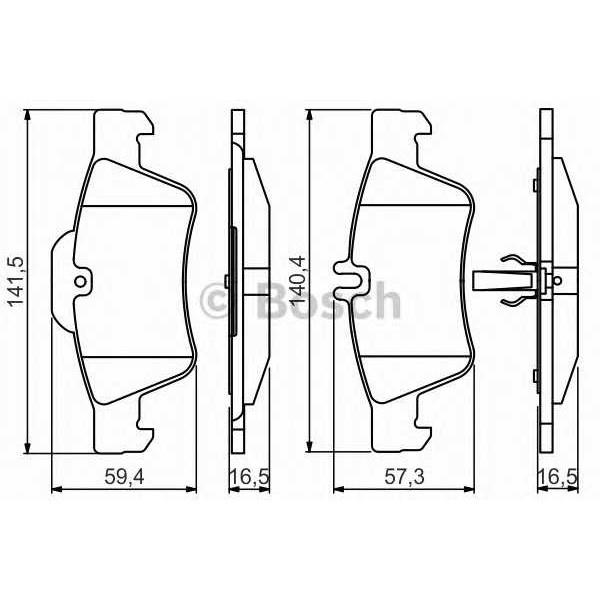 BOSCH ARKA FREN BALATASI MERCEDES C/E/S/SL SERİSİ-HONDA ACCORD 