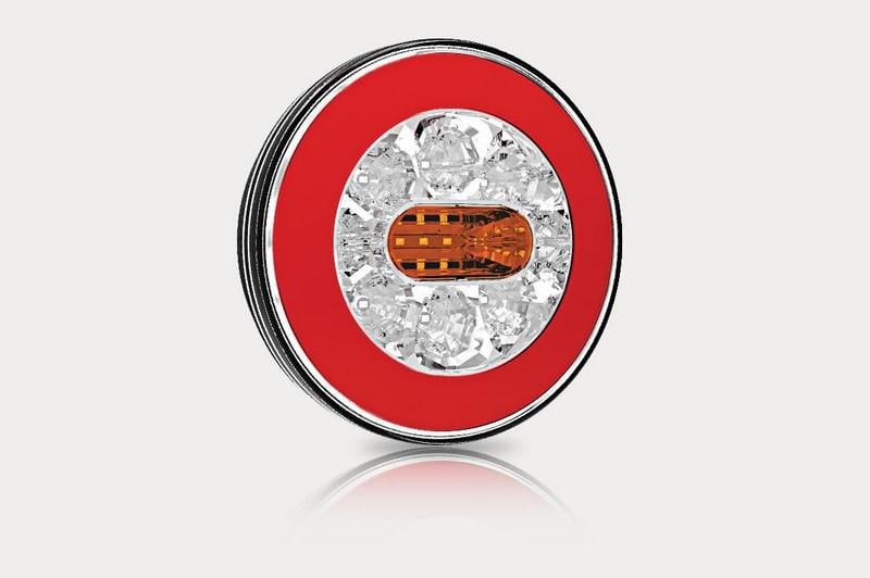 FRISTOM 12V-24V STOP LAMBASI LEDLİ (PARK-FREN-SİNYAL) (YUVARLAK) (140 MM) E9