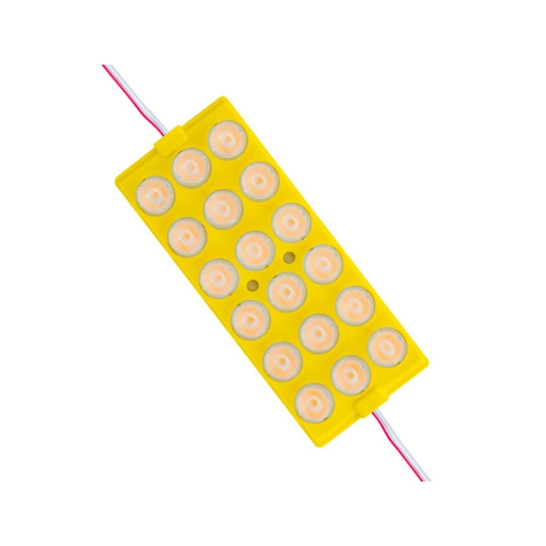 12V MODUL LAMBA 18-LEDLİ (CAMLI) KABLOLU SARI (137*57 MM)