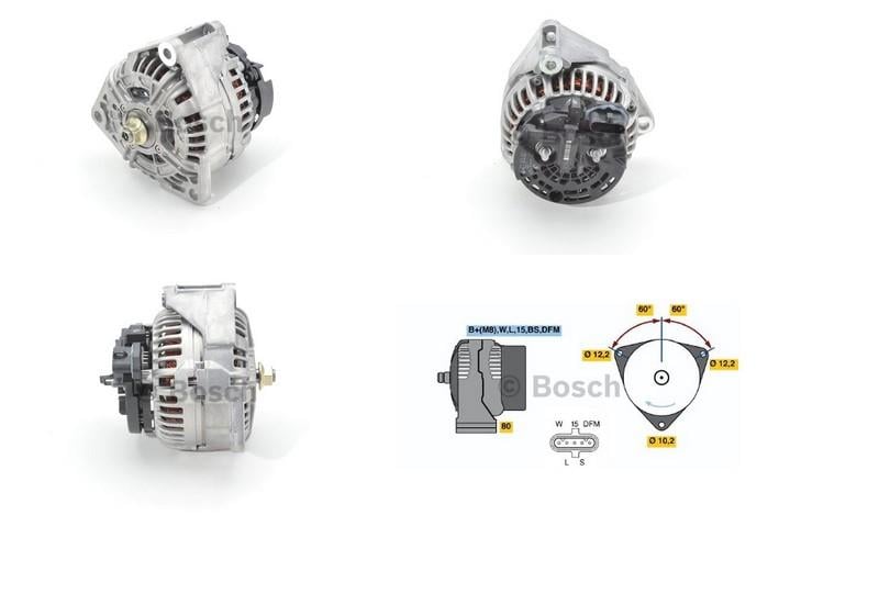 BOSCH 24V ALTERNATÖR DİNAMO 110 A (5 FİŞ SOKETLİ) (W-L-15-S-DFM) MAN TGA/TGL/TGM/TGS