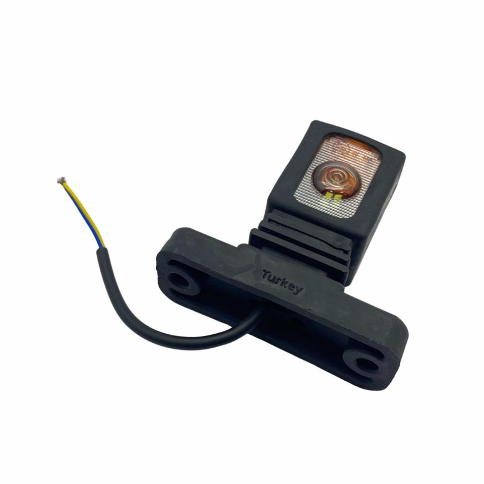 12V-24V DORSE DIŞ İŞARET BOYNUZ LAMBA KISA DÜZ (LEDLİ) (112*96 MM)