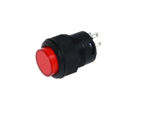 MİNİ BUTON PLS (KALICI) (ON-OFF) (4 UÇLU) (15 MM) KIRMIZI