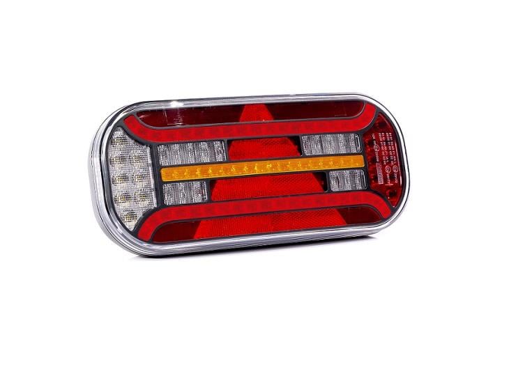 FRISTOM 12V-36V STOP LAMBASI LEDLİ (KAYAR SİNYALLİ) (6 FONKSİYONLU) (302*130 MM) SAĞ E9