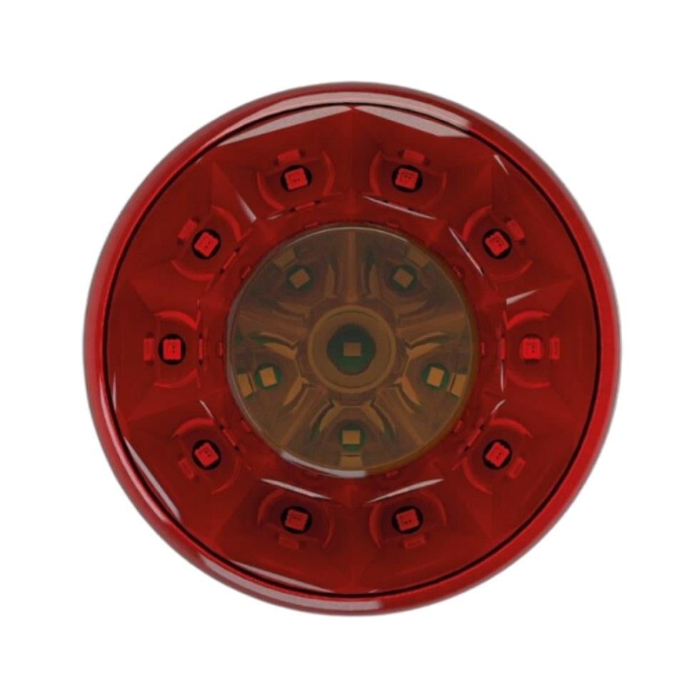 12V-24V STOP LAMBASI YUVARLAK (LEDLİ) (3 FONKSİYONLU) (KIRMIZI-SARI) (110*35 MM)