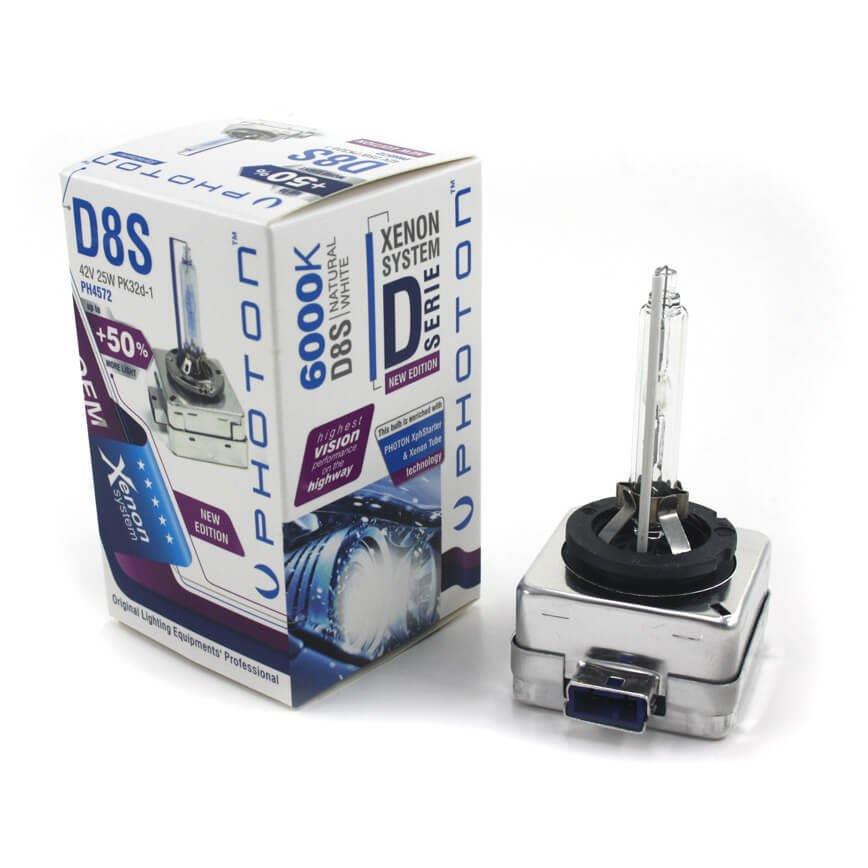 PHOTON 12V-85V XENON AMPUL D8S 25W 6000K +%50 FAZLA IŞIK