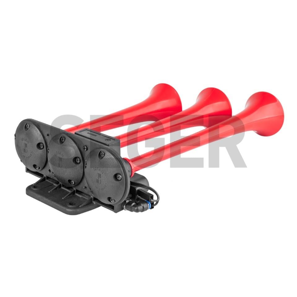 SEGER 24V 3LÜ HAVALI KORNA (8 SESLİ) (MEHTER KORNA)