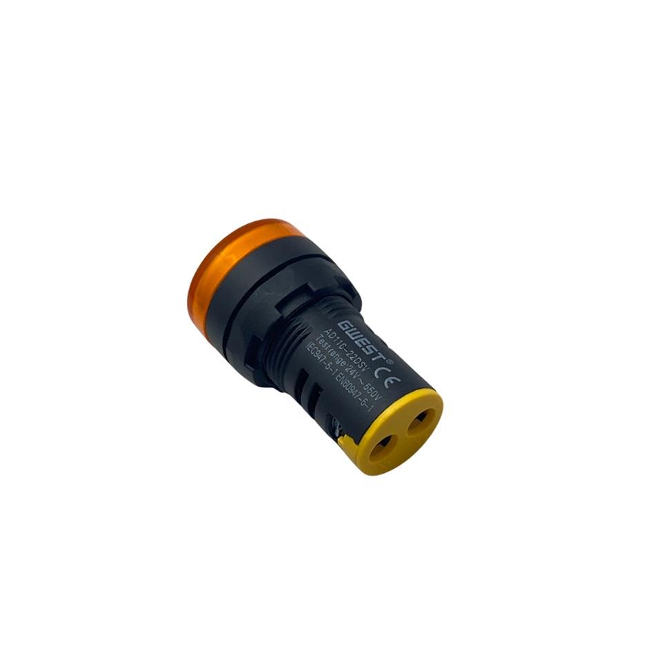 24V-550V DİJİTAL VOLTMETRE (LEDLİ) (22/29.5 MM) SARI