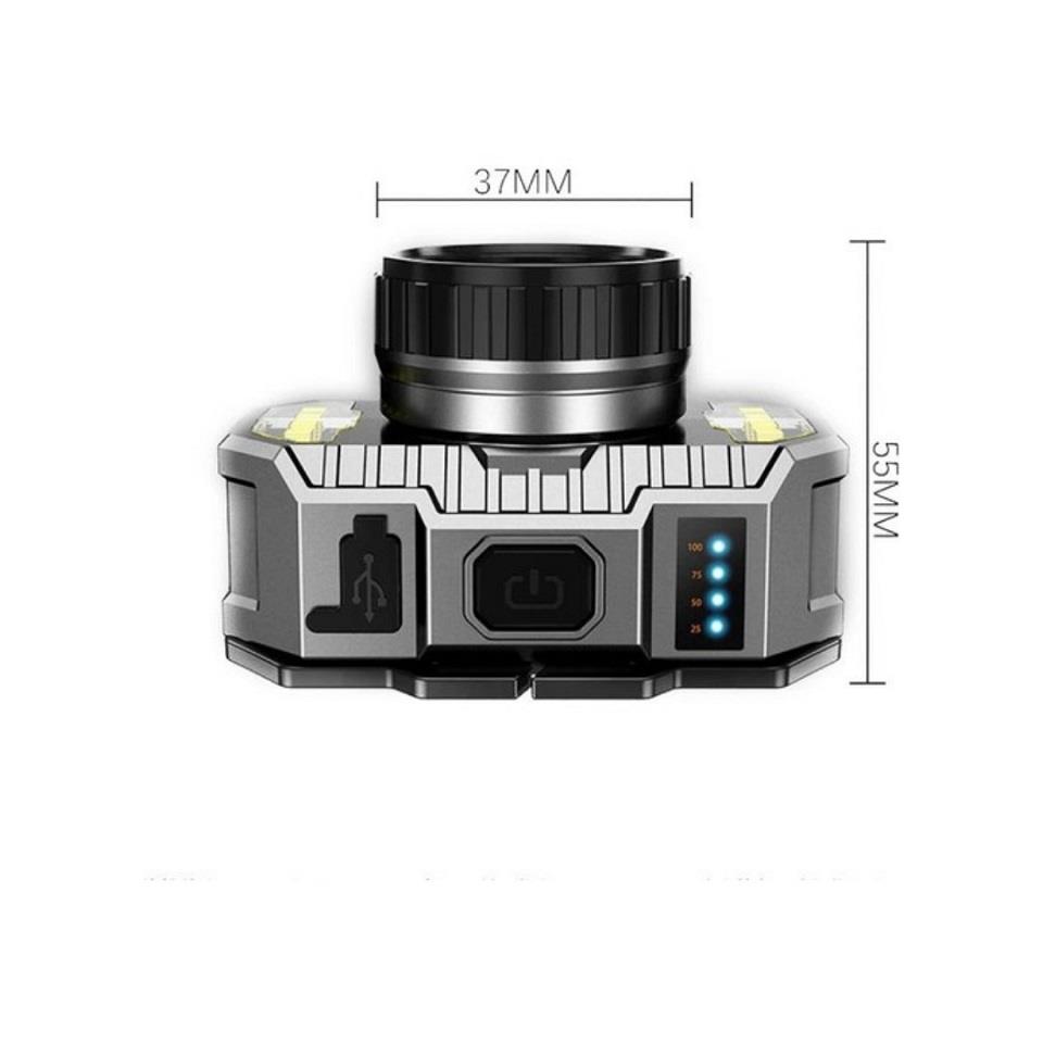 KAFA FENERİ (LEDLİ ALIN ÇALIŞMA LAMBASI) (FONKSİYONLU) (USB ŞARJLI)