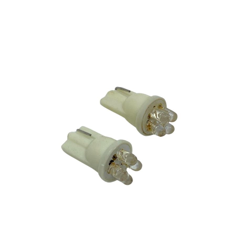 12V DİPSİZ T10 AMPUL 4 LEDLİ BEYAZ (2 AD)