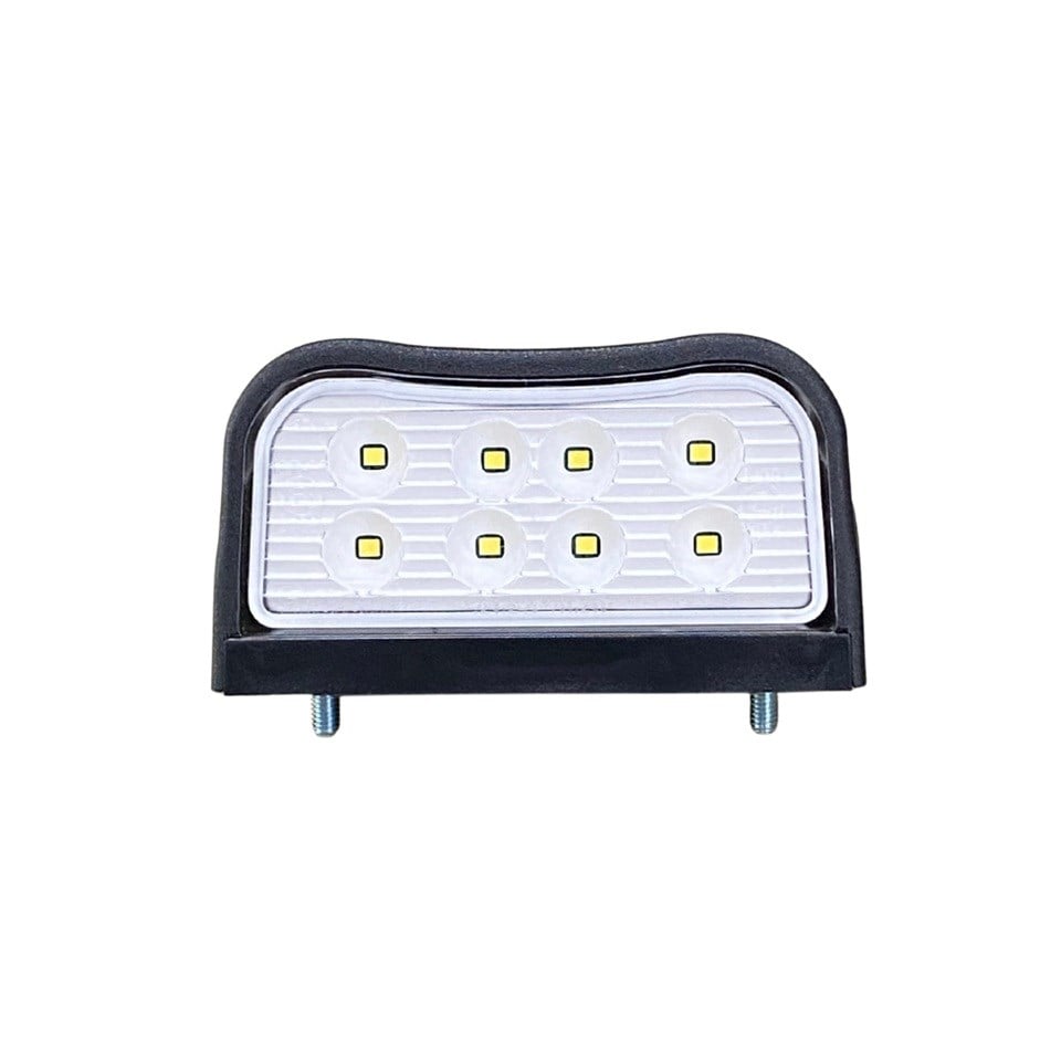 FRISTOM 12V-30V PLAKA LAMBASI 8 LEDLİ (SİYAH) (100 X 50 MM) E9