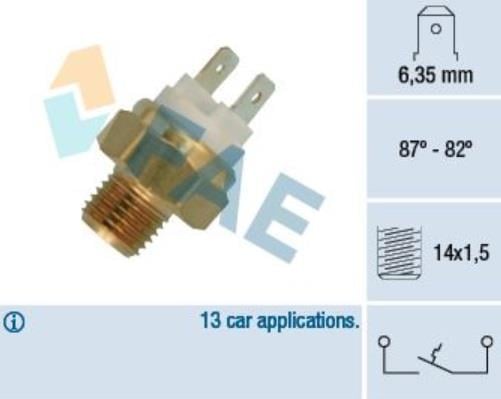 FAE FAN MÜŞÜRÜ 87/82 °C (2 FİŞ) (ORTA DİŞ) VOLVO 340/360