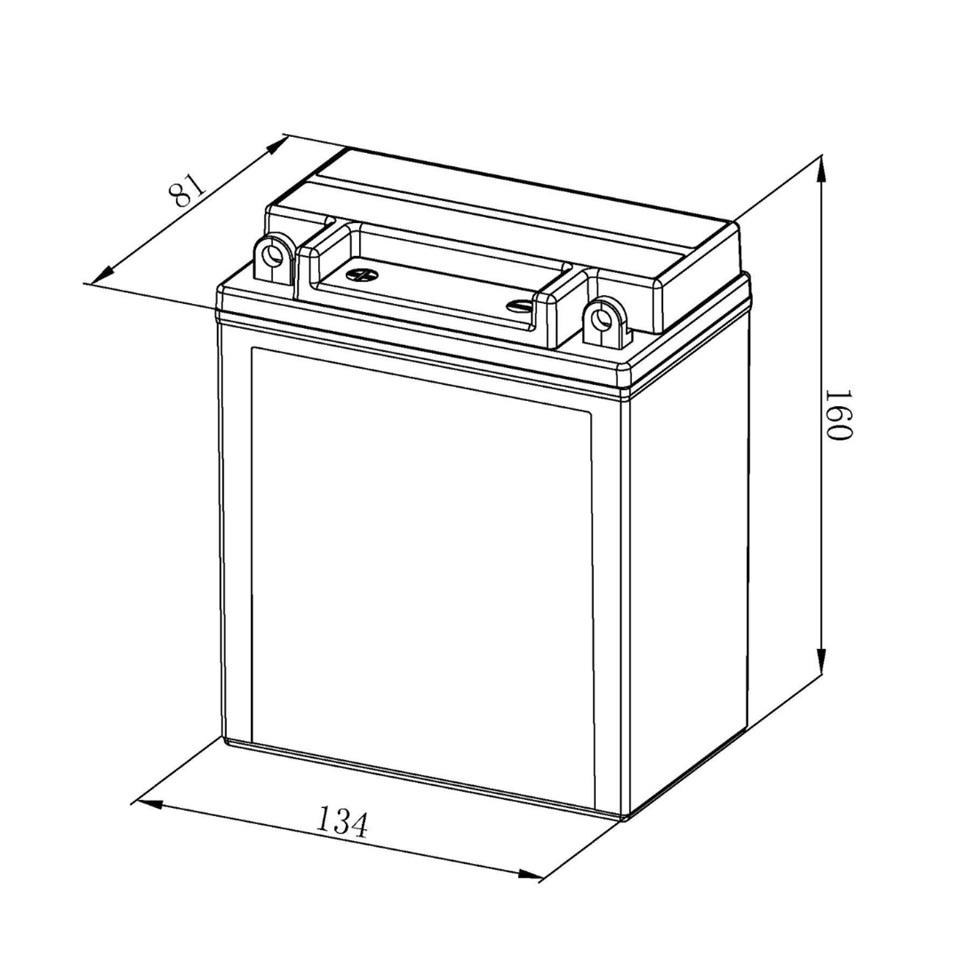 BOSCH 12V 12 AH MOTOSİKLET AKÜSÜ AGM 125 A (EN) (134*81*160) ) (YB12A-A) (12N12A-4A-1) (BB12A-A)