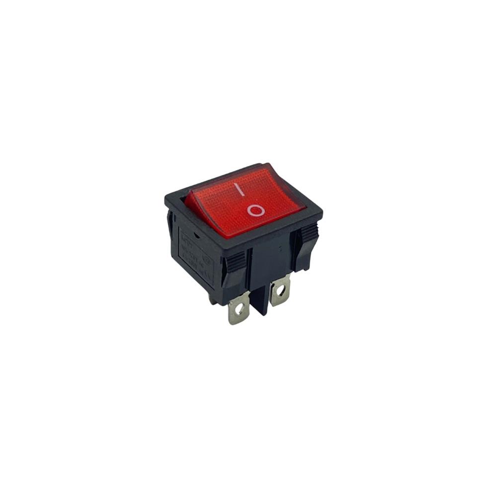 TUŞLU ANAHTAR IŞIKLI KARE (ORTA BOY) (4 FİŞ) (ON/OFF) (16A 250V / 20A 125V AC)