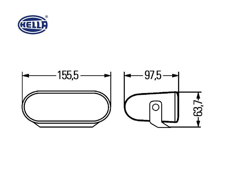 HELLA 12V SİS LAMBASI FF 70 OVAL (YAYICI) (1 AD)