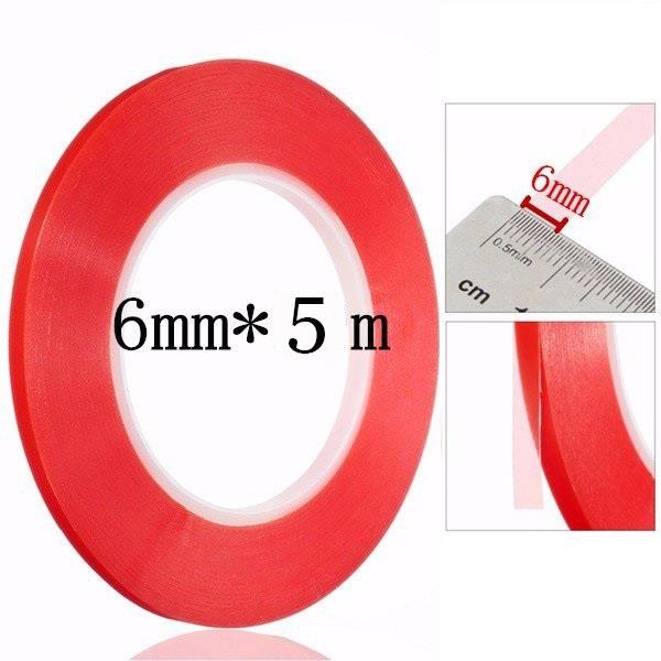 ÇİFT TARAFLI BANT 6 MM X 5 MT ŞEFFAF (SİLİKONLU)
