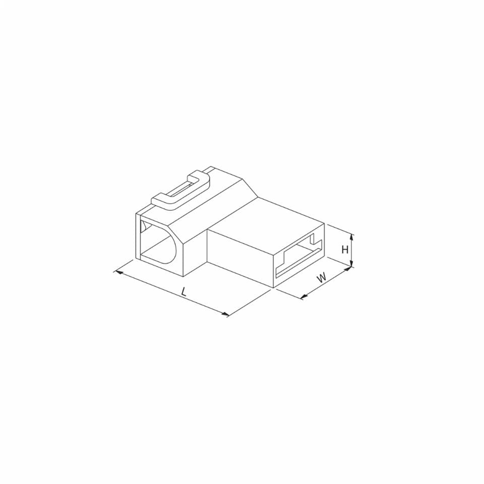 TEKLİ KONNEKTOR KİLİTLEMELİ (FİŞ KILIFI) STANDART 6.3 MM (BEYAZ) (EĞRİ)