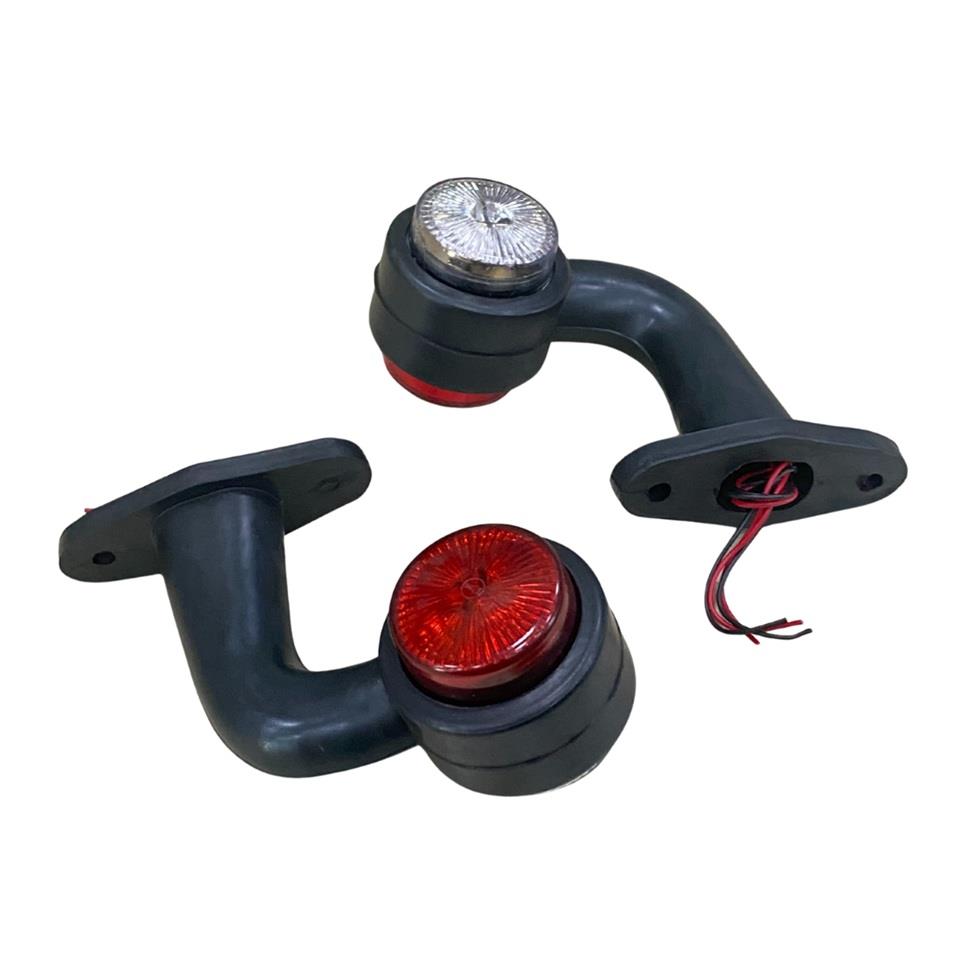 24V DORSE BOYNUZ LAMBA KISA EĞRİ (LEDLİ) (KIRMIZI-BEYAZ) (SAĞ-SOL)