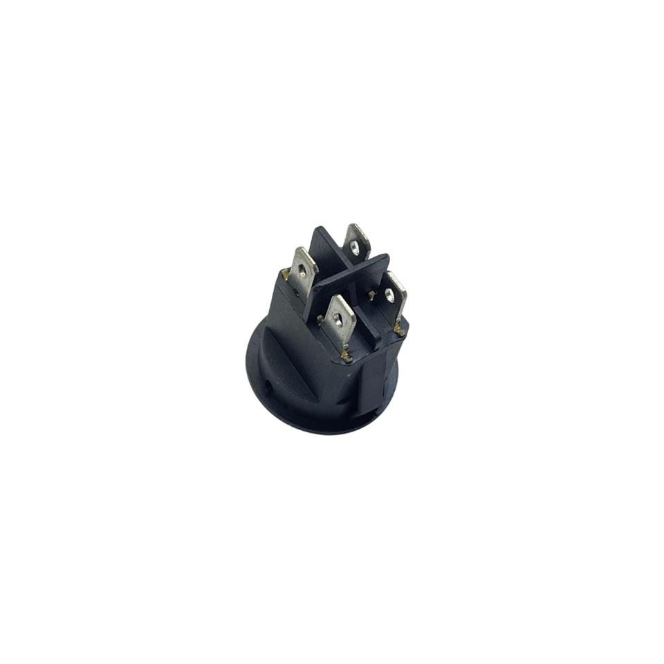 TUŞLU ANAHTAR YUVARLAK IŞIKLI (4 FİŞ) (ON-OFF) (6A 250V / 10A 125V AC) (20 MM)