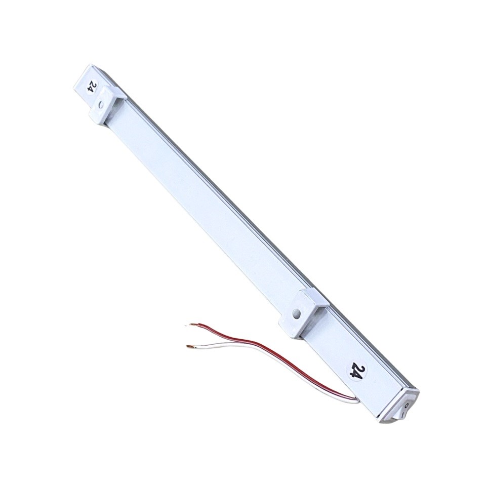 24V FLORESAN TAVAN LAMBASI 18 LEDLİ ANAHTARLI BEYAZ (ŞEFFAF CAM) (25 CM)