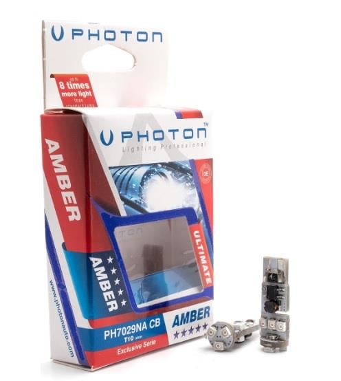 PHOTON 12V-24V DİPSİZ AMPUL LED T10 (6+3 LEDLİ) SARI CB (2 AD)