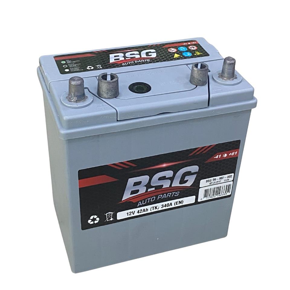 BSG 12V 42 AH AKÜ 340 A (EN) (196*134*222) (KALIN-İNCE KUTUP TERS)