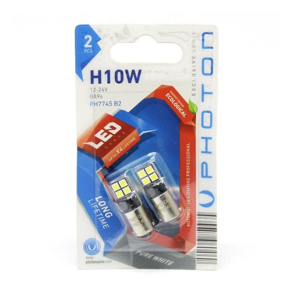 PHOTON 12V H10 AMPUL 9 LEDLİ BEYAZ 6000K CB (2 AD)