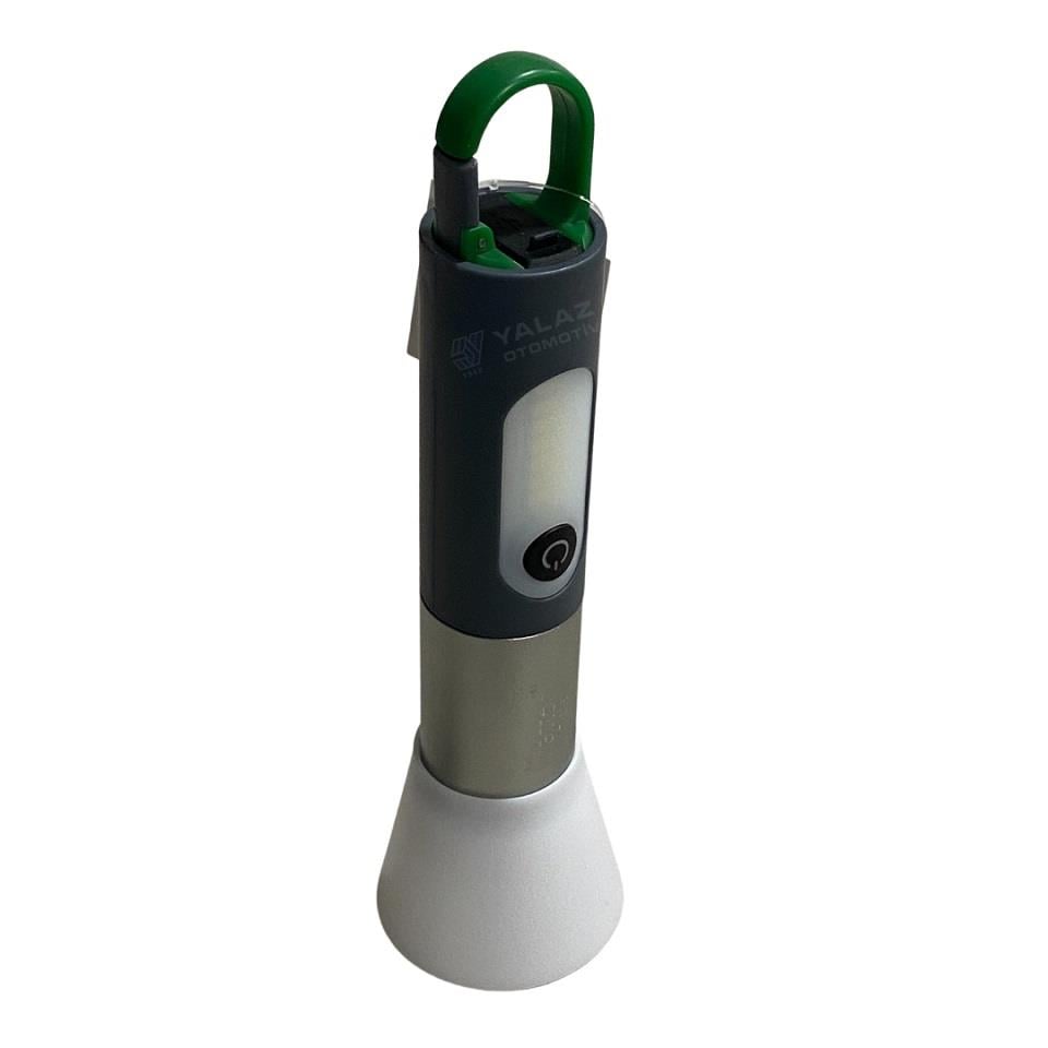 KAMP LAMBASI-FENERİ LEDLİ (FONKSİYONLU) (USB ŞARJLI) (200*33 MM)